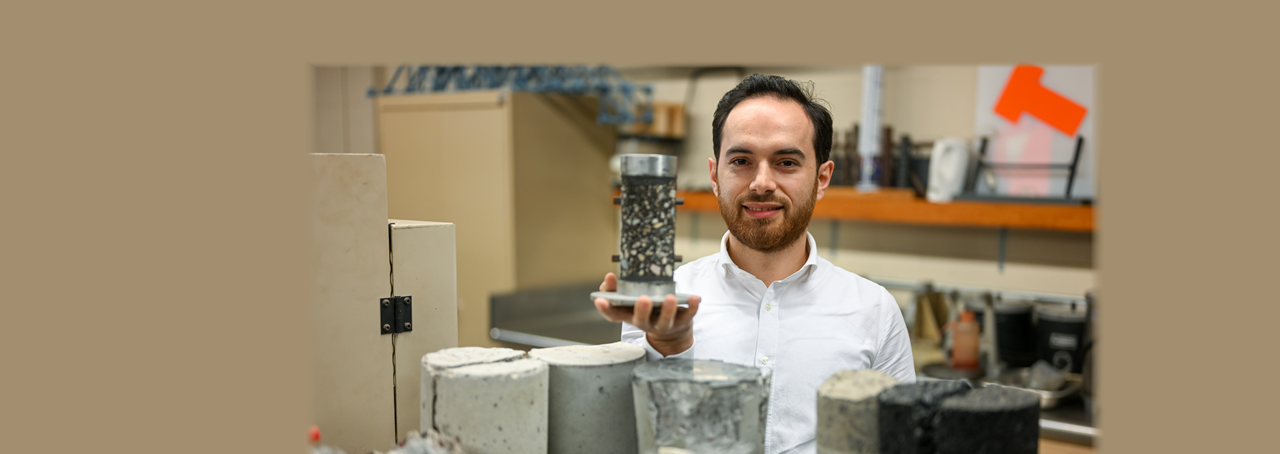 SUNY Canton's Assistant Professor Aksel Seitllari, Ph.D in his lab