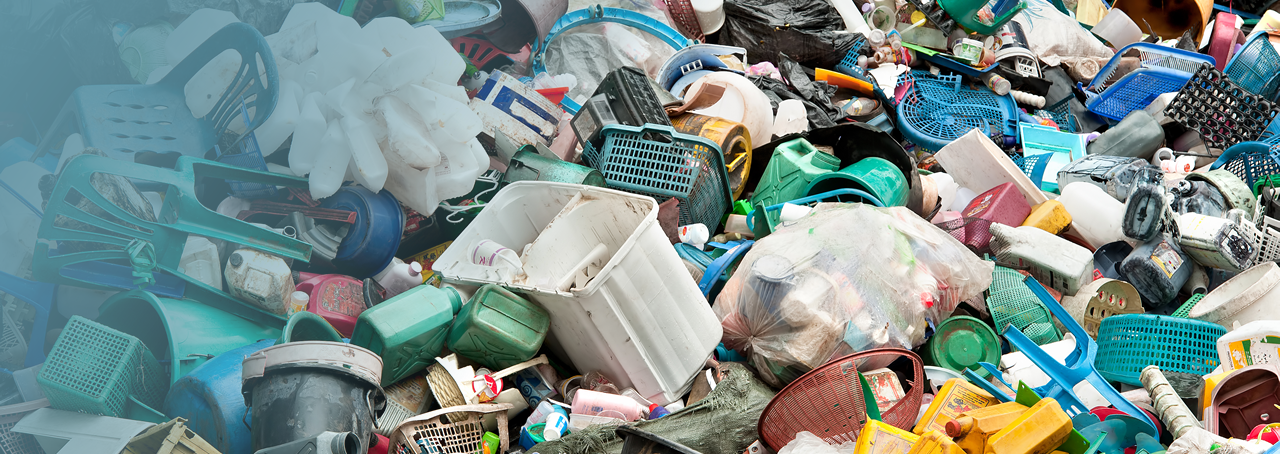 recycling plastic in a junkyard stock photo