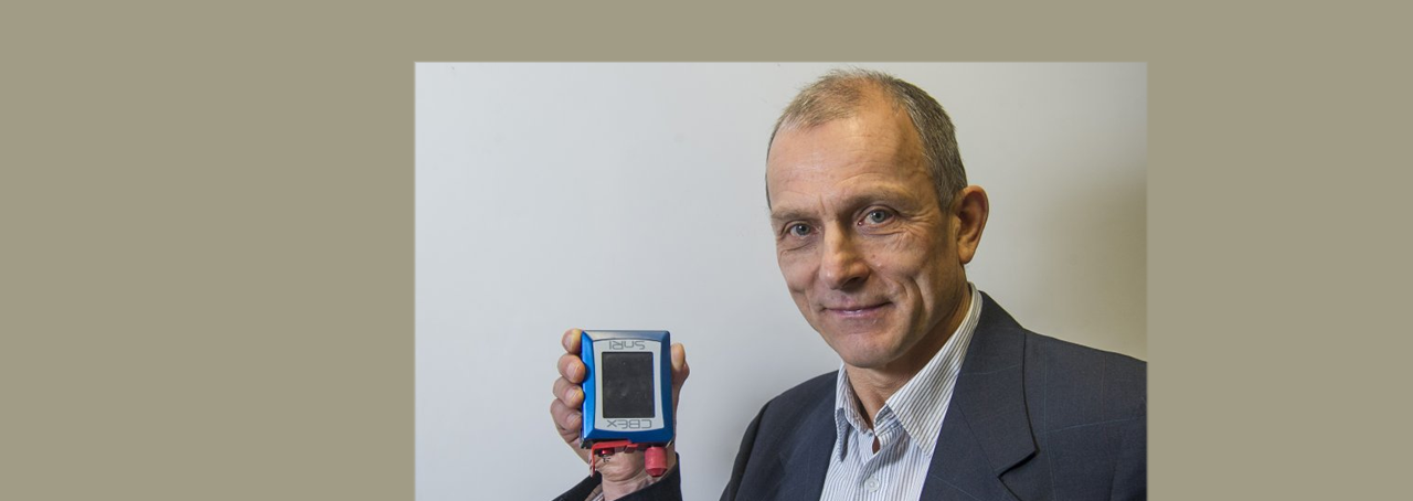 University at Albany chemist Igor Lednev with his screening tool