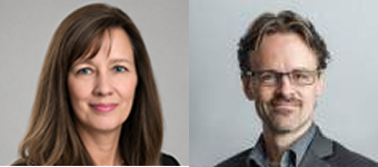 Professional photo of from left to right Dr. Jill Szczesek and Dr. William J. Bauer from University at Buffalo