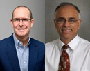 Professional photo of from left to right professor Jeffrey Errington from University at Buffalo and professor Devinder Mahajan from Stony Brook University