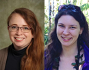 Side-by-side headshots of two researchers. One is wearing glasses and a dark turtleneck against a neutral background, while the other is pictured outdoors with trees in the background