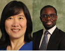 From left professor Nancy Guo and Assistant professor John Fetse from Binghamton University