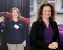 On the left image of  Alecia Lashier as an intern and on the right image of her today as Executive Vice President at Innovation Associates