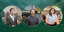 From left, Assistant Professors Yingxue Zhang, Robert Wagner and Stephanie Tulk Jesso won National Science Foundation CAREER Awards for their research