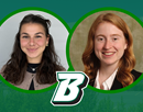 Headshots, from left to right: Ariel Yosha, PharmD student, and Taylor Clark, Clinical Assistant Professor of Pharmacy Practice, both from Binghamton University