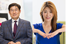 From left, Tao Zhang and Yanyan Li