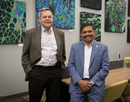Eric P. Hoffman, associate dean for research and research development and professor of pharmaceutical sciences, and Kanneboyina (Raju) Nagaraju, dean and professor of pharmaceutical sciences at the School of Pharmacy and Pharmaceutical Sciences