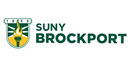 SUNY Brockport logo featuring a green and gold shield with educational symbols alongside the text “SUNY Brockport”