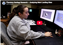 Screenshot from video NASA Research – Mars Landing Site Craters