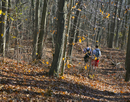 2 people walking in the Ashley Schiff Nature Preserve