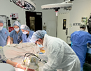 M. Hassan Arbab and team testing the scanner inside an operating room