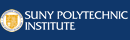 SUNY Polytechnic white logo on blue background