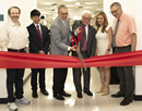 From left: Eugene Serebryany; Leonard Cheung; Stony Brook Medicine Executive Vice President William Wertheim, MD; Peter Igarashi, MD, Knapp Endowed Dean of the Stony Brook Renaissance School of Medicine; Susan Hedayati, MD, Lina Obeid Chair in Biomedical Sciences and vice dean for research at RSOM; and Diego Restrepo, chair of the Department of Physiology and Biophysics