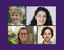 Four new faculty members supported by the Simons Foundation will advance the study of brain-inspired computing at UAlbany. From left to right: Wardle, Jabbari, Lizbinski and Vashaw