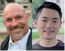From left, Paul Morgan and Eric Hengy Hu from University at Albany