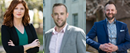 Headshots of University of Buffalo’s clinical associate professors Katie McClain-Meeder, Michael Lunch and Alexander Rubin