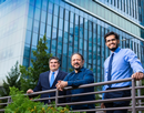From left, the leadership of UB spinout company QAS.AI: Vincent Tutino, CFO and UB biomedical engineering alumnus; Ciprian 