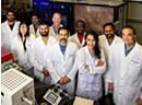 Mark Swihart, far right, focuses on developing aerosol-based manufacturing techniques for high-performing materials. Credit: Meredith Forrest Kulwicki, University at Buffalo