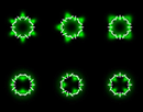 Illustration of the enhanced Boehm's brush patterns observed during a University at Buffalo-led study. Researchers used a quantum optics technique to make the normally faint visual phenomenon easier to see.