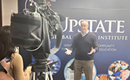 Stephen Thomas, MD, director or Upstate Global Health Institute, talks to reporters about Upstate’s clinical trial of a possible C. diff vaccine.  It is Upstate’s largest clinical trial