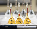 3 clean water vials in the Center for Clean Water Technology