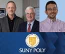 Drs. Edgell, Durgin and Henao with SUNY Poly Seal underneath